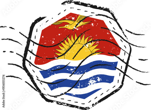 Kiribati Grunge Flag Stamp