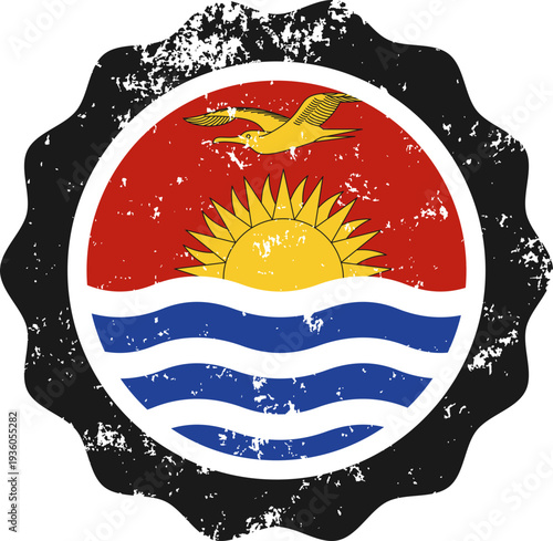 Kiribati Flag Grunge Stamp