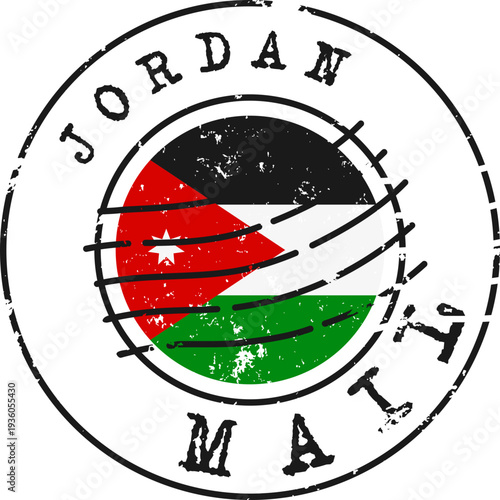 Jordan Flag Grunge Postmark