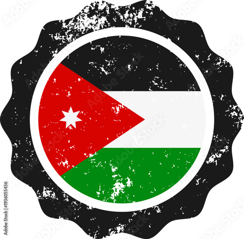 Jordan Flag Grunge Stamp