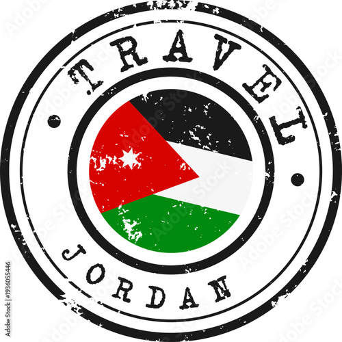 Jordan Travel Grunge Stamp