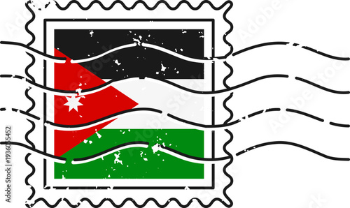Jordan Grunge Flag Stamp
