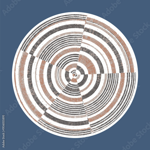 background of wabi sabi slyle with simple and organic abstract shapes and flowers in vases. best colors for wabi sabi and japandy style. contemporary vector illustration, round carpet pattern design
