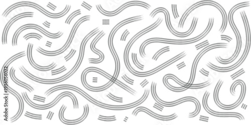 Black brush strokes on white background abstract pattern