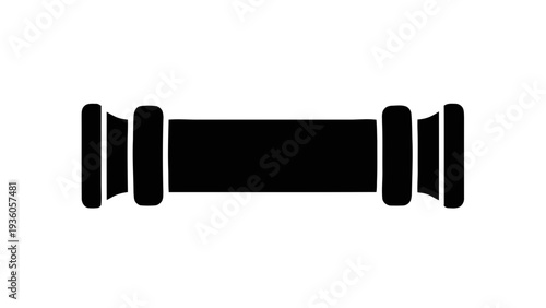 Vector illustration of black spool icon on a on a transparent background