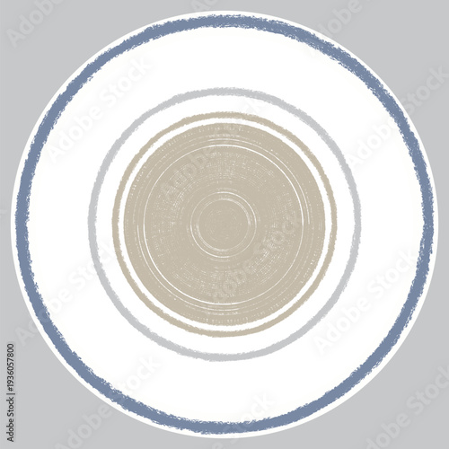 background of wabi sabi slyle with simple and organic abstract shapes and flowers in vases. best colors for wabi sabi and japandy style. contemporary vector illustration, round carpet pattern design