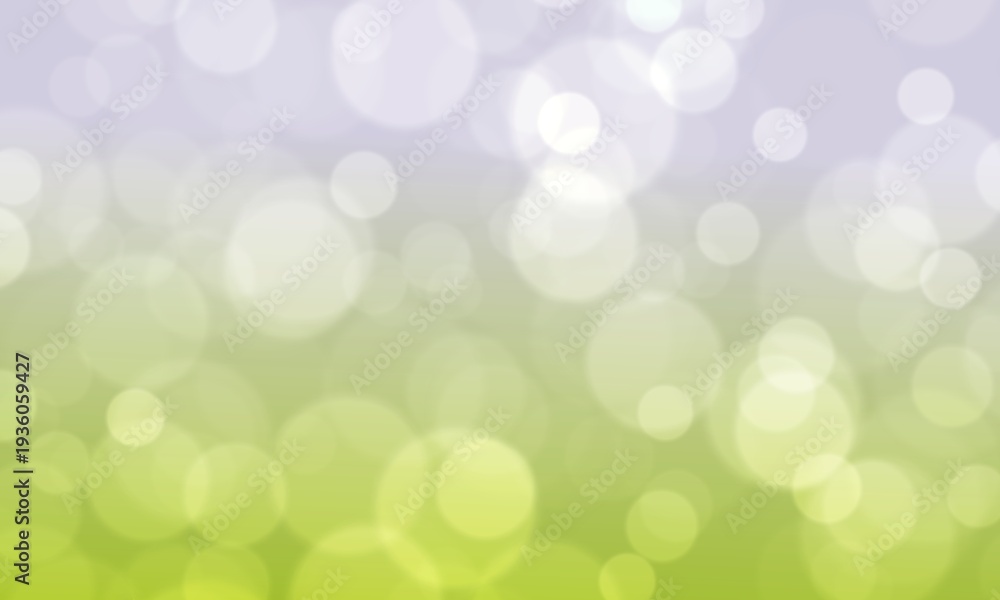 Obraz premium Green and gray bokeh abstract background with soft light circles and blurred gradient for fresh natural and modern design concept. 