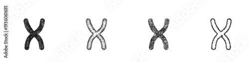 Sketch chromosome icon design set