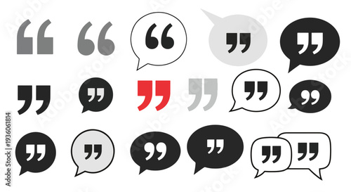 Quote Symbols and Speech Bubbles