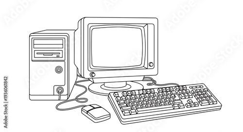 Classic Desktop Computer Setup
