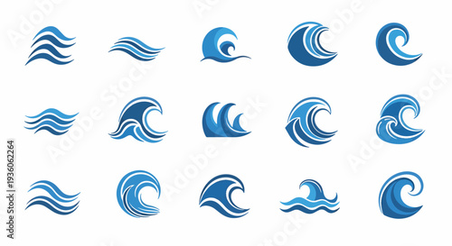 Collection of Blue Wave Icons