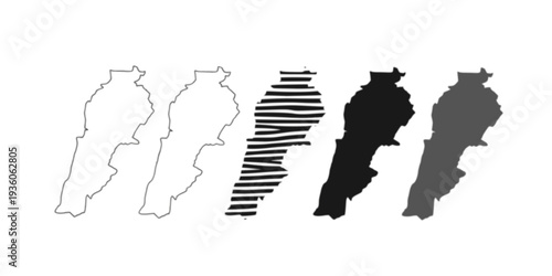 vector map flag of lebanon isolated on white background
