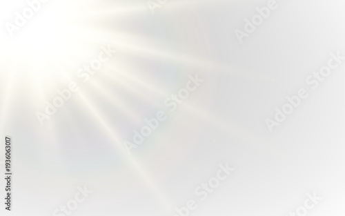 PNG transparent sunlight overlay with soft golden beams. Rays illuminate the scene naturally with dreamy warm glow. Perfect for photo and vector art.