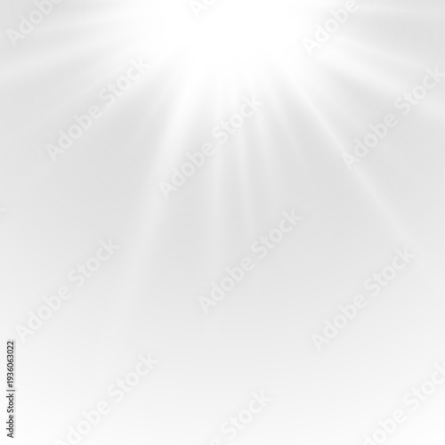 PNG sunlight rays shine through transparent lens flare. Warm white beams illuminate scene naturally and softly. Perfect for dreamy vector and photo textures.