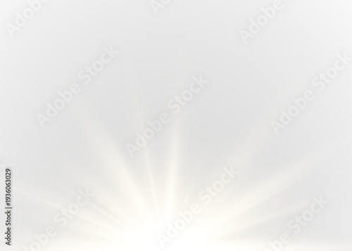 PNG bright sunlight beams overlay with transparent lens flare. Warm golden rays shine softly across the scene. Perfect for dreamy digital and vector art.