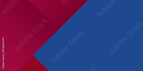 Abstract blue red banner geometric shapes background. Vector abstract graphic design banner pattern presentation background web template.