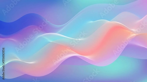 Abstract Waves: Elegant and fluid forms undulate across a gradient canvas, the delicate colors blending into a serene composition. This design is perfect for capturing a sense of calm.