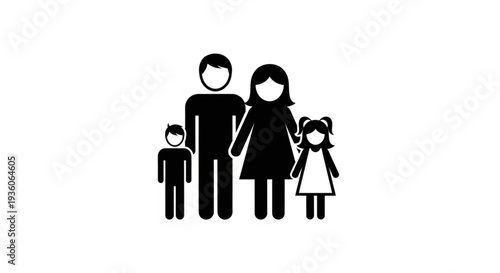 silhouette of family icon 
