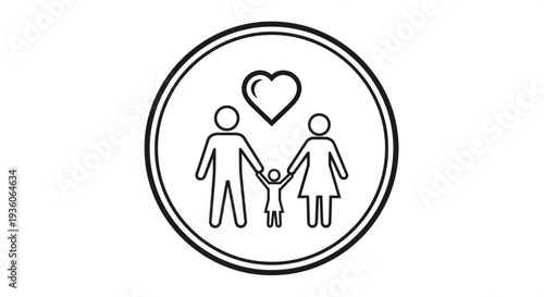 vector illustration of a family healthy symbol