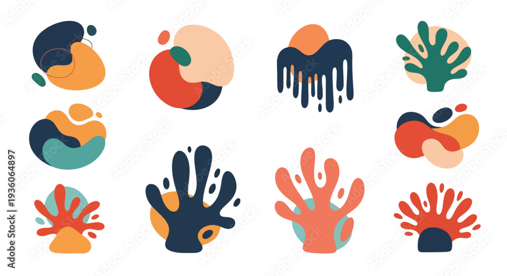 Fototapeta premium Abstract Handprint Icons