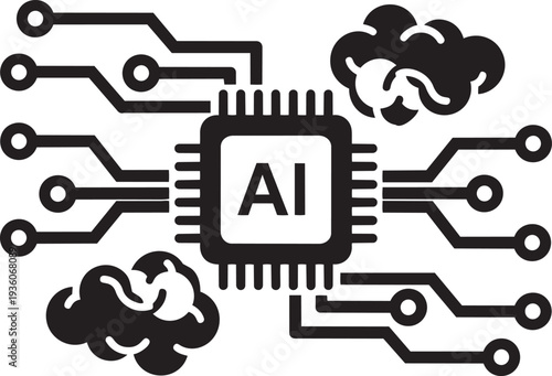 Artificial intelligence circuit board with connected neural networks processor, brain function and electronic components