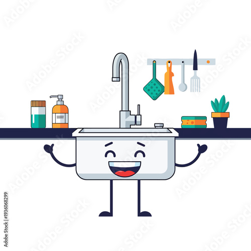 Happy Kitchen Sink Character