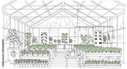 Modern Greenhouse Interior