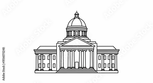 Government Building Illustration