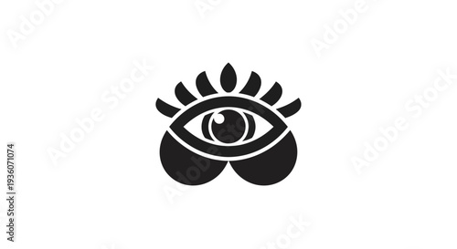 Abstract eye icon on white background