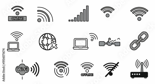 Wi-Fi Icon Set