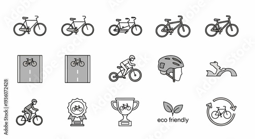 Bicycle Icons Set