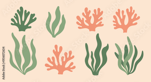 Coral Reef Plant Icons