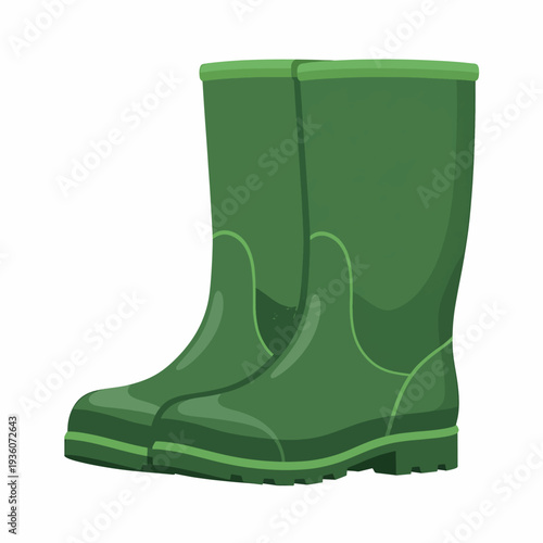 Green Rubber Boots