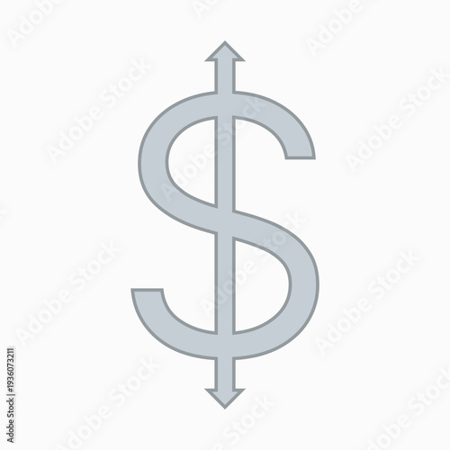 Silver US Dollar Double Arrow Icon