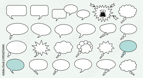 Comic Speech Bubbles Set