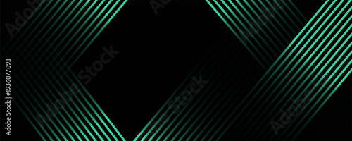3D green techno abstract background overlap layer on dark space with glowing lines shape decoration. Modern graphic design element future style concept for banner, flyer, card, or brochure coverPrint