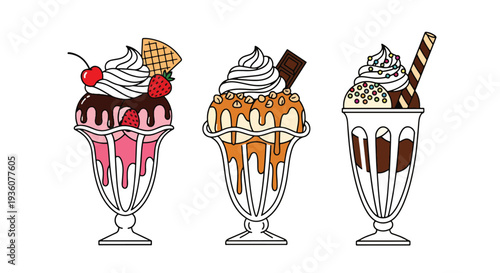 Three Sundae Desserts