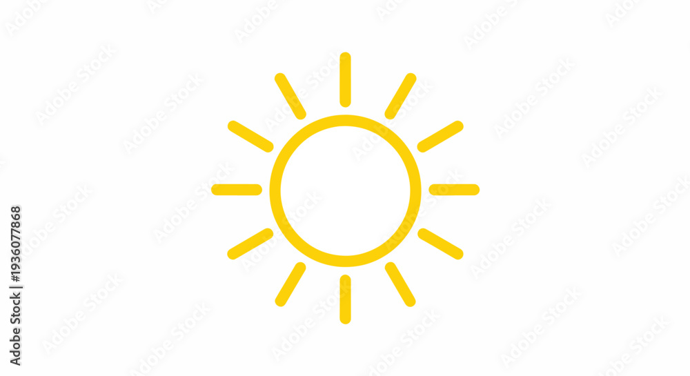 Fototapeta premium Simple Sun Icon