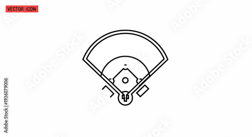 Simple Line Drawing of a Fan