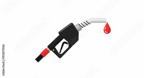 Fuel Pump Nozzle with Droplet