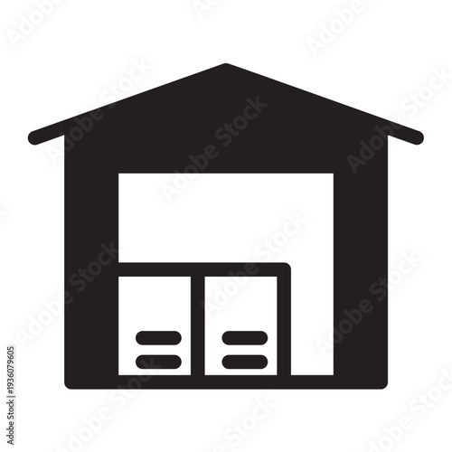 warehouse glyph icon