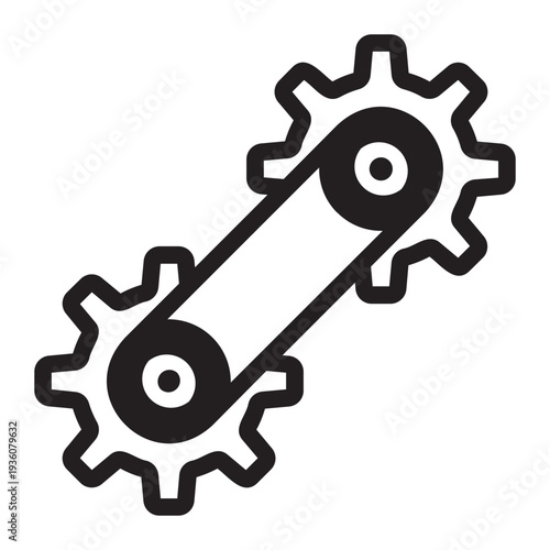 Cogwheels glyph icon