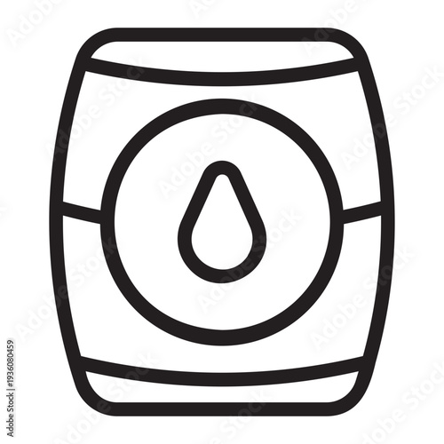 oil barrel line icon