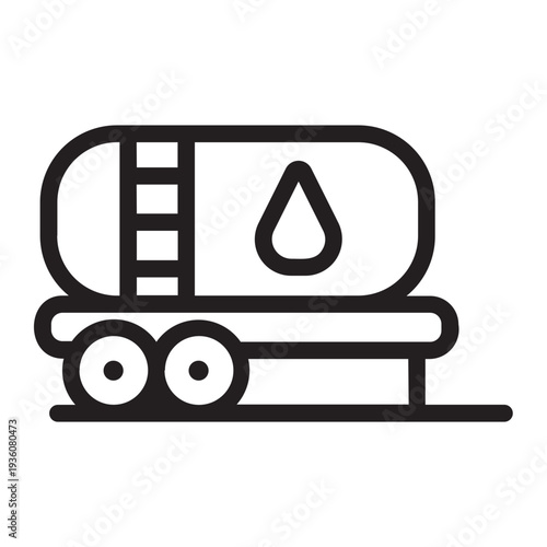 oil tank line icon