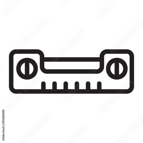 spirit level line icon