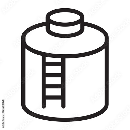 water tank line icon