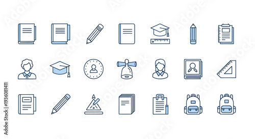 Education icons set