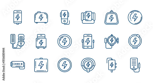 Electronic devices charging illustration