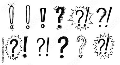 Exclamation and Question Mark Icons