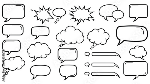Speech Bubbles Collection: Comic Style Talk Boxes for Messages and Ideas